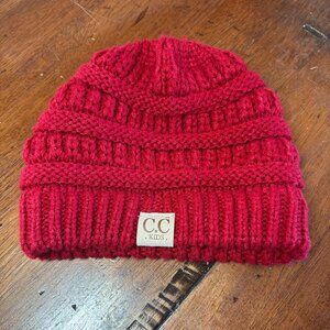 C.C Kid's Red Knit Hat